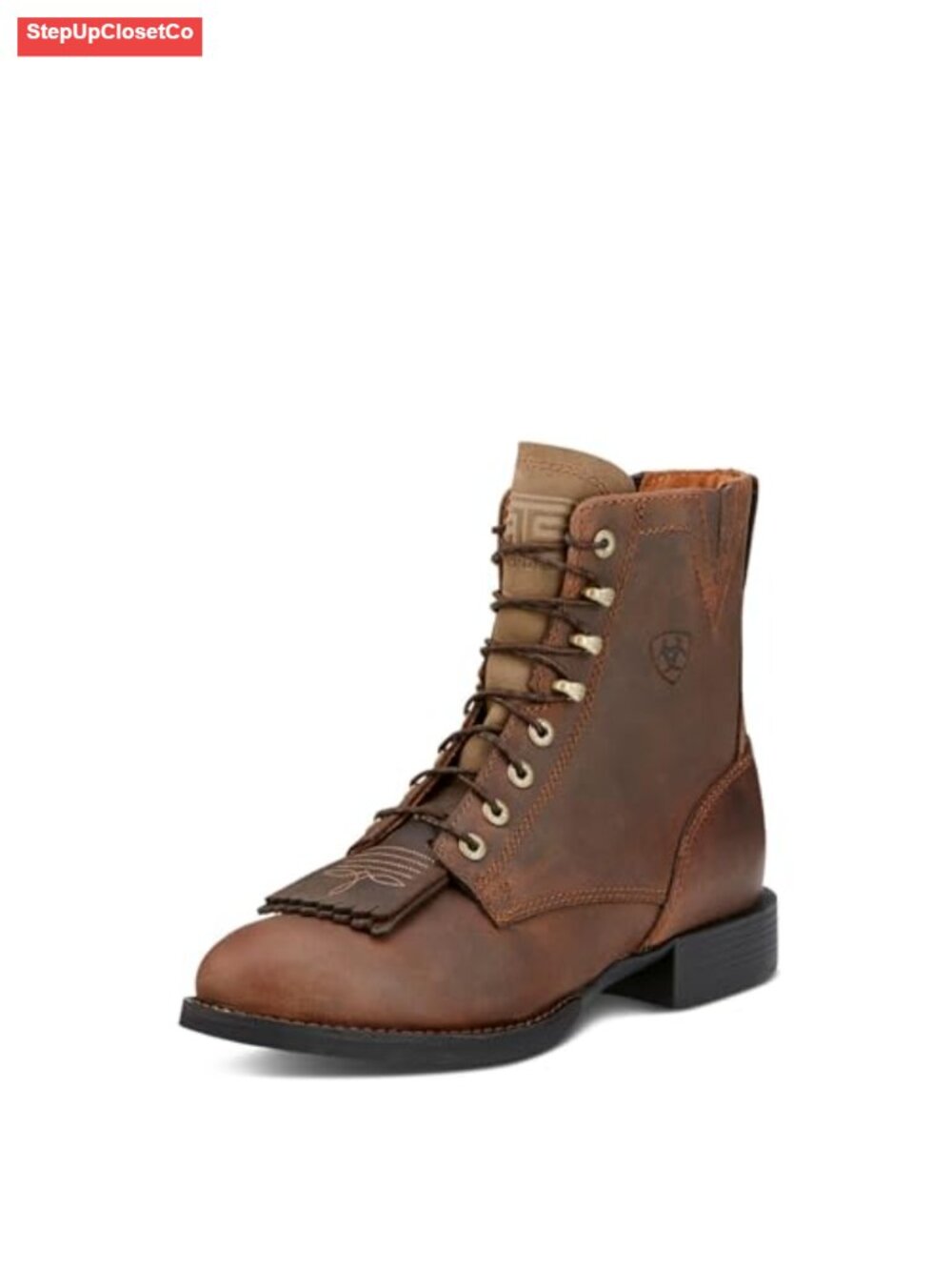 Women's Leather Ankle Work Boot Lace Up Duratread Sole
